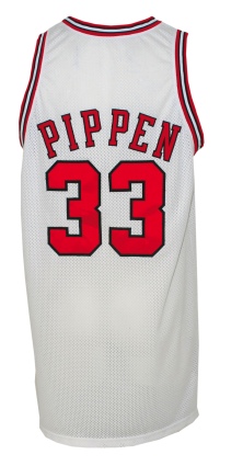 2003-2004 Scottie Pippen Chicago Bulls Game-Used Home Uniform (2) (Chicago Bulls LOA)