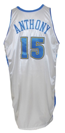 2003-2004 Carmelo Anthony Rookie Denver Nuggets Game-Used Home Jersey 