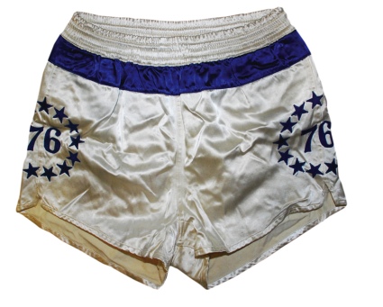 1965-1966 Dave Gambee Philadelphia 76ers Game-Used Home Shorts