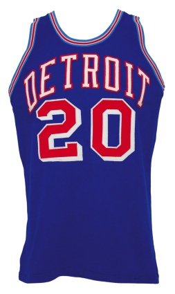 Late 1960s Otto Moore Detroit Pistons Game-Used Road Jersey 