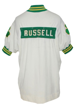 1968-1969 Bill Russell Boston Celtics Worn Home Warm-Up Jacket (Championship Season) (Final Season) (Team Repairs) (Additional LOA)
