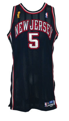 2002-2003 Jason Kidd New Jersey Nets Game-Used Road NBA Finals Jersey