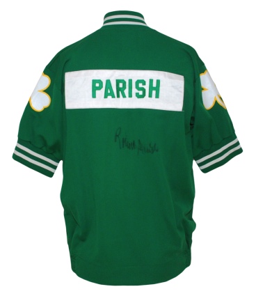 1986-1987 Robert Parish Boston Celtics Worn & Autographed Warm-Up Jacket (JSA) 
