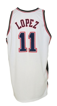 2008-2009 Brook Lopez Rookie New Jersey Nets Game-Used Home Jersey