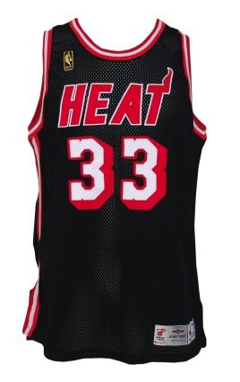 1996-1997 Alonzo Mourning Miami Heat Game-Used Road Jersey 