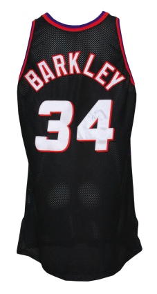 1995-1996 Charles Barkley Phoenix Suns Game-Used & Autographed Road Alternate Jersey (JSA) 