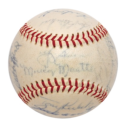 1961 New York Yankees Team Signed Baseball (JSA)