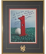 Mickey Mantle "Hole In One" Autographed Framed Photo (JSA)