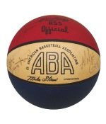 10/10/1973 ABA Game-Used Basketball Autographed by the 1976-77 San Antonio Spurs Team (JSA)