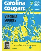 1/7/1972 Carolina Cougars vs. Virginia Squires Official Program