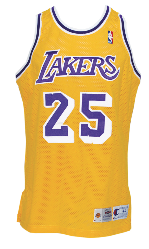 Lot Detail - 1995-1996 Eddie Jones LA Lakers Game-Used Home Jersey