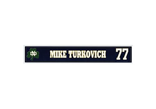 Michael Turkovich #77 Notre Dame Locker Room Nameplate (Notre-Dame Steiner LOA)