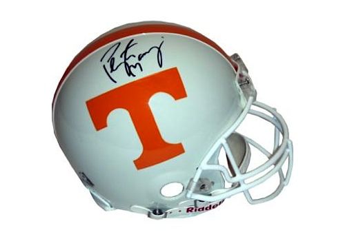 Peyton Manning Autographed Tennessee Replica Mini Helmet (Signed in Black) (Steiner COA)