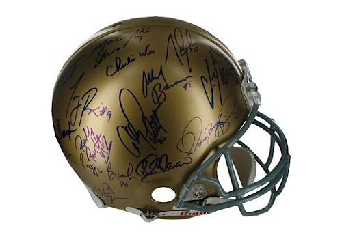 Notre Dame Greats Multi Signed Helmet (Steiner COA)