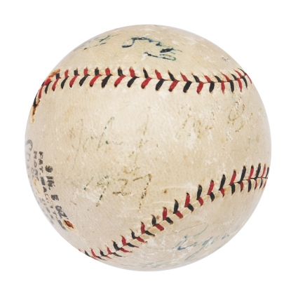 1927 John J. McGraw, Hornsby, Frisch and Fitzsimmons Autographed Baseball (JSA)