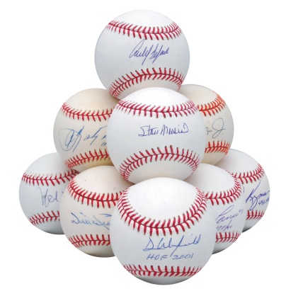 Lot of 400 HR Hitters & HOFers Single-Signed Graded Baseballs (10) (JSA)