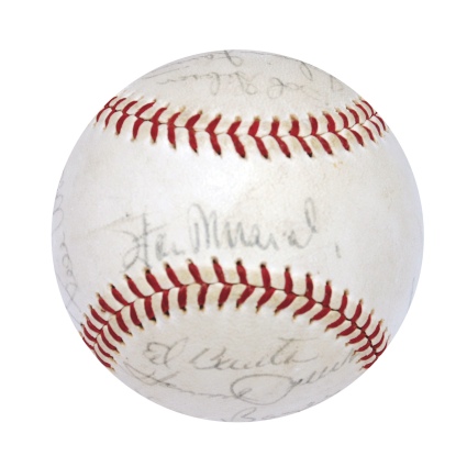 1963 St. Louis Cardinals Team Autographed Baseball (JSA)