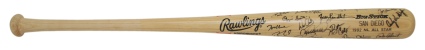 1992 National League All-Star Team Autographed Bat (JSA)