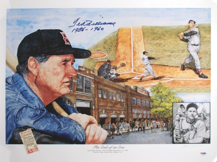 Ted Williams Autographed "The End of an Era" Limited Edition Lithograph (JSA)