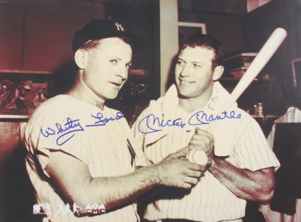 Mickey Mantle & Whitey Ford Autographed Photo (JSA)