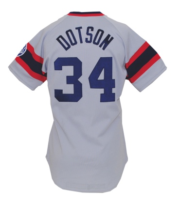 1985 Richard Dotson Chicago White Sox Game-Used Road Jersey