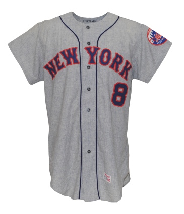 1970 Yogi Berra NY Mets Coaches Worn & Autographed Road Flannel Jersey (JSA)