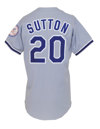 1980 Don Sutton LA Dodgers Game-Used & Autographed Road Jersey (JSA)
