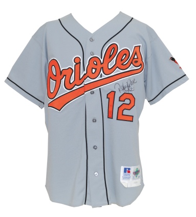 1996 Roberto Alomar Baltimore Orioles Game-Used & Twice Autographed Road Jersey (Team Letter) (JSA)