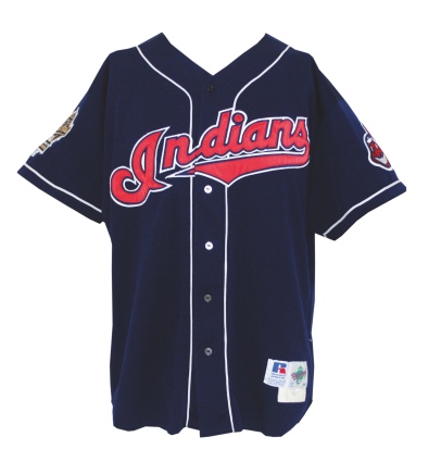 1995 Jose Mesa Cleveland Indians World Series Game-Issued Road Alternate Jersey
