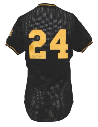 Circa 1989 Barry Bonds Pittsburgh Pirates Worn & Autographed BP Jersey with 1989 Game-Used Road Pants (2) (Team Repairs) (JSA)