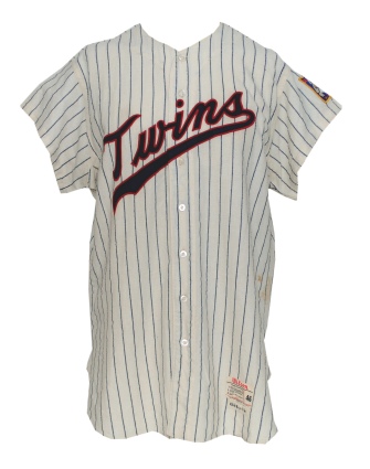 1964 Earl Battey Minnesota Twins Game-Used Flannel Home Jersey with 1966 Pants (2)