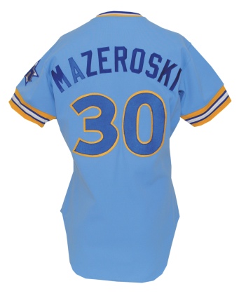 1980 Bill Mazeroski Seattle Mariners Coaches Worn & Autographed Road Jersey (JSA)