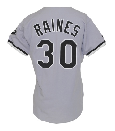 1993 Tim Raines Chicago White Sox Game-Used Road Jersey (White Sox COA)