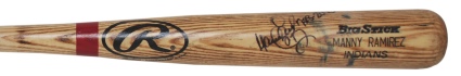 2000 Manny Ramirez Cleveland Indians Game-Used & Autographed Bat (JSA) (PSA/DNA)