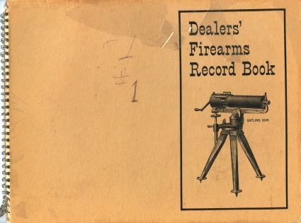 1969-71 Elvis Presley Fire Arms Dealer Sign In Book (13 Handwritten Elvis Entries)