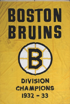 1932-33 Boston Bruins Division Champions Banner Hung in Boston Garden