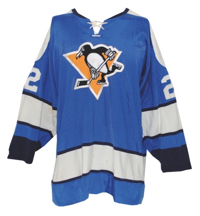 1973-74 Greg Polis/Bob Kelly Pittsburgh Penguins Game-Used Road Jersey (Trautwig LOA) (Byron LOA)