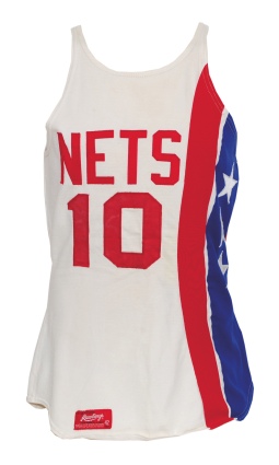 1976-77 Bob Love NJ Nets Game-Used Home Jersey (Trautwig LOA)