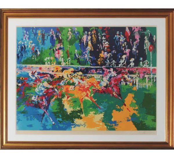 Framed LeRoy Neiman The Horse Races at Ascot Limited Edition Serigraph (JSA)