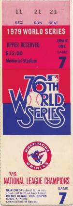 1971 & 1979 World Series Programs & Ticket Stubs (4)