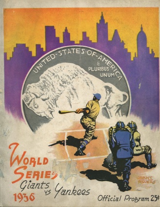 1936 World Series Giants vs. Yankees Program 