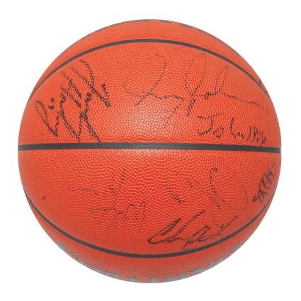 1994-95 San Antonio Spurs Team Autographed Basketball (Rodman LOA) (JSA)