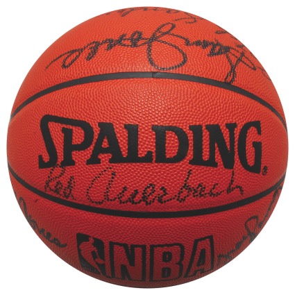 1960-61 Boston Celtics Team Autographed LE Basketball (Championship Season) (Reunion) (JSA)                  
