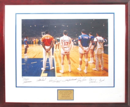 Framed 1968 NBA All-Star Game Autographed Photo From MSG (JSA) (Steiner COA)