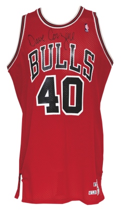 1987-88 Dave Corzine Chicago Bulls Game-Used & Autographed Road Jersey (JSA)