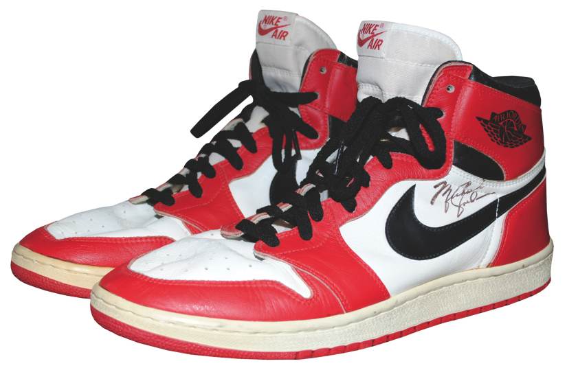 Michael Jordan Autographed Nike Air Jordan 1 Retro High 1985