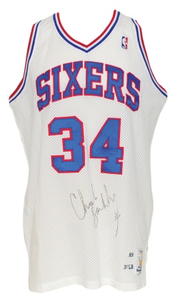 1989-90 Charles Barkley Philadelphia 76ers Game-Used & Autographed Home Jersey (JSA)