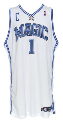 2003-04 Tracy McGrady Orlando Magic Game-Used Home Jersey with Captains "C"