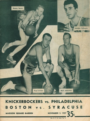 Lot of 1957-1960 Philadelphia Warriors Programs (11)