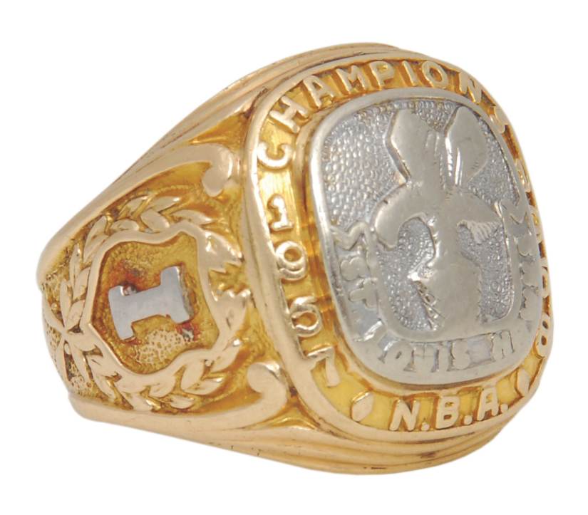 Lot Detail - 1957-58 Irv Gack St. Louis Hawks NBA Championship Staff  Members Ring (Family LOA)